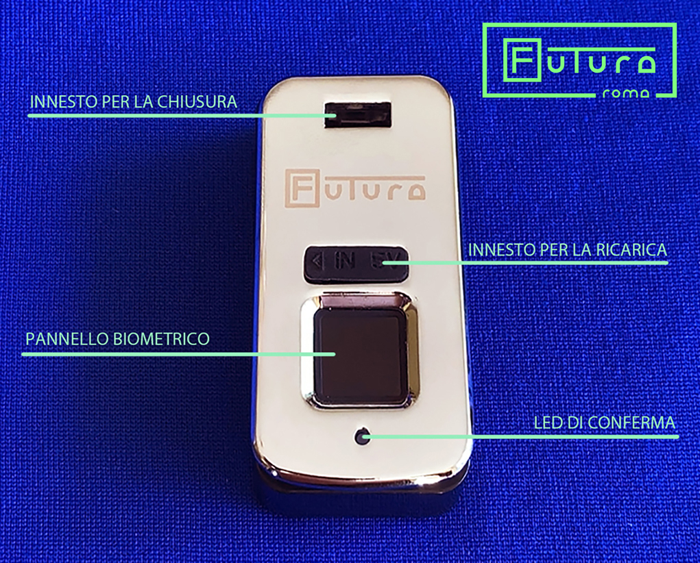 guida biometrico futura roma®, guida al biometrico per zaini e borse Futura roma®
